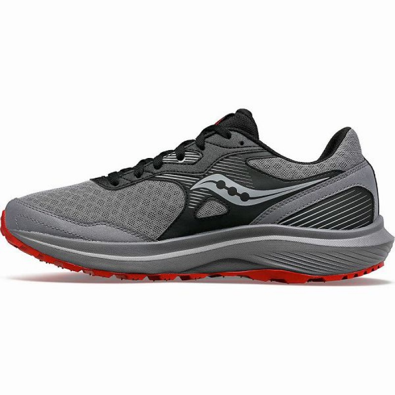 Men's Saucony Cohesion TR16 Walking Shoes Grey / Burgundy | TXPZQIF-63