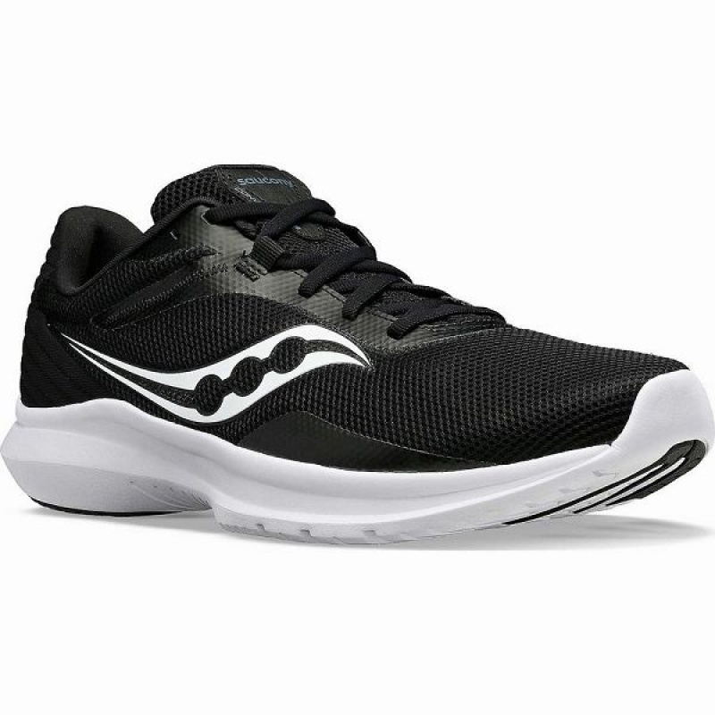 Men's Saucony Convergence Running Shoes Black / White | YARUCXB-83