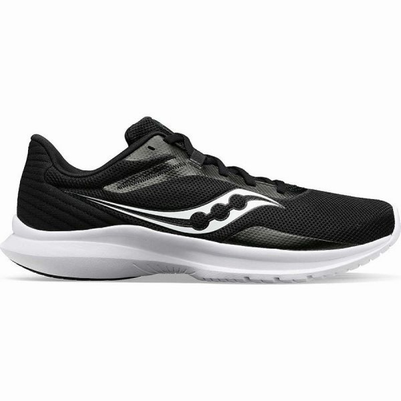 Men\'s Saucony Convergence Running Shoes Black / White | YARUCXB-83