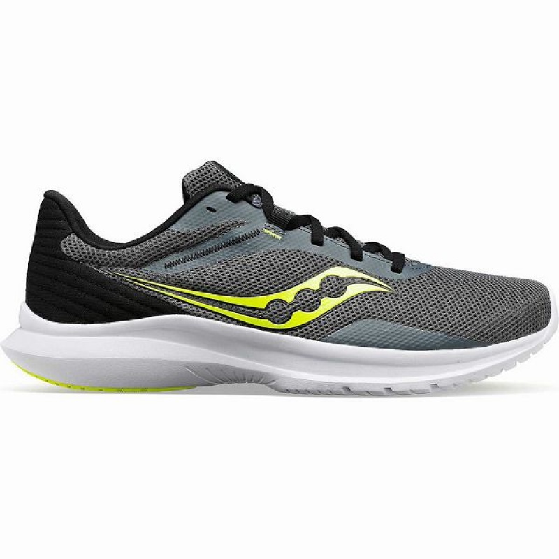 Men\'s Saucony Convergence Running Shoes Yellow / Grey | CJUWNSV-02