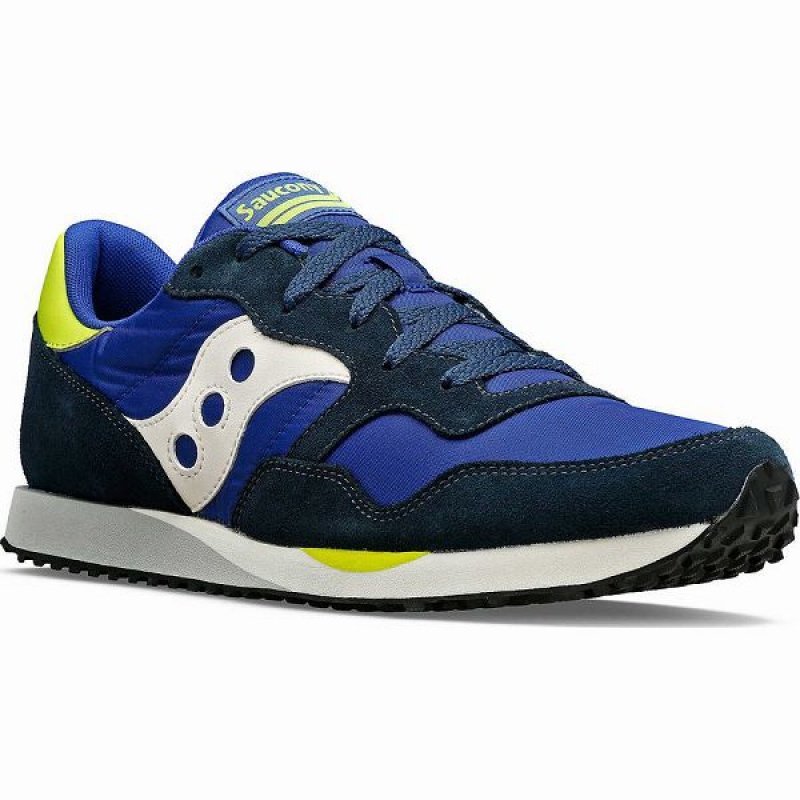 Men's Saucony DXN Trainer Sneakers Blue / White / Light Green | WHEGUOA-41