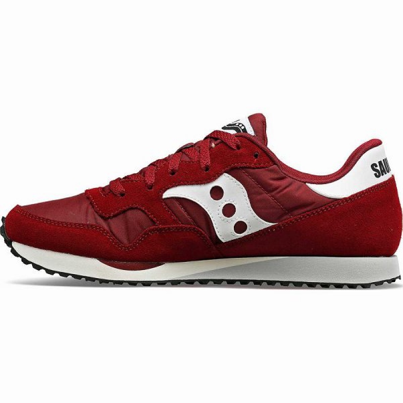 Men's Saucony DXN Trainer Sneakers Burgundy / White | TIAPRFJ-94