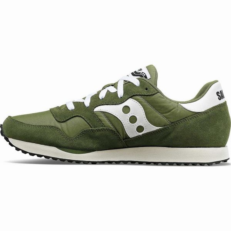 Men's Saucony DXN Trainer Sneakers Green / White | OWTQSBJ-35