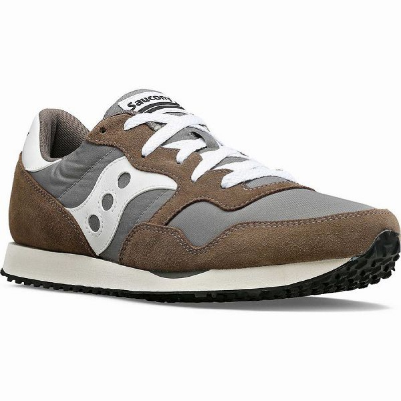 Men's Saucony DXN Trainer Sneakers Grey / White | TIRFQLG-86