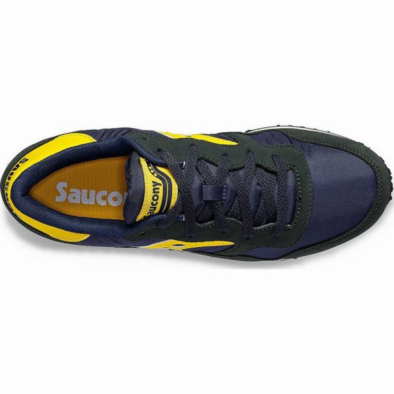 Men's Saucony DXN Trainer Sneakers Navy / Yellow | DYURNBA-39