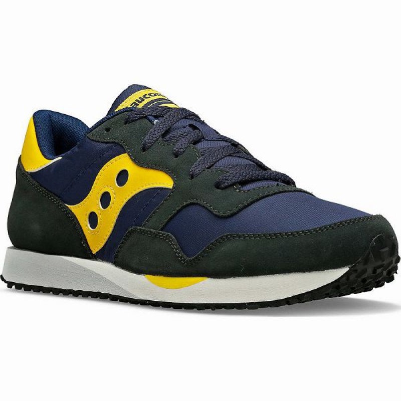 Men's Saucony DXN Trainer Sneakers Navy / Yellow | DYURNBA-39