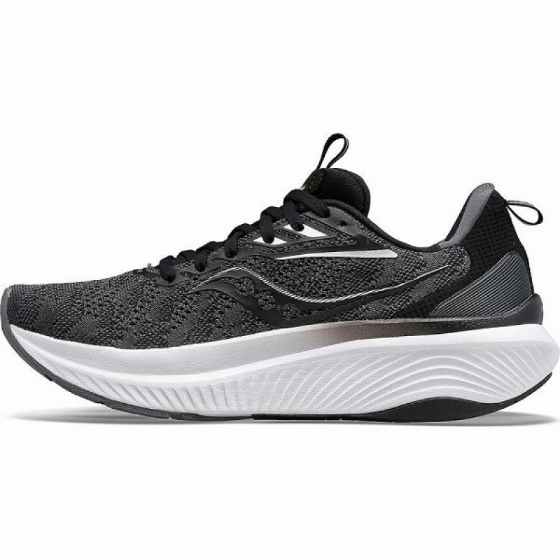 Men's Saucony Echelon 9 Extra Wide Running Shoes Black / White | NDWRXPI-76