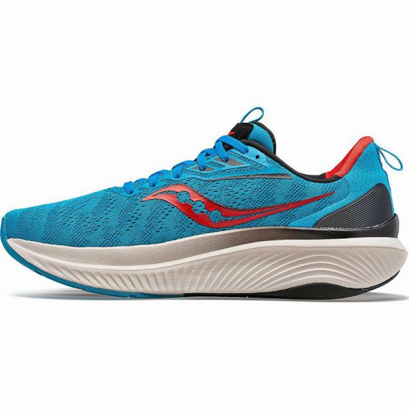 Men's Saucony Echelon 9 Running Shoes Blue | LINQCAJ-76