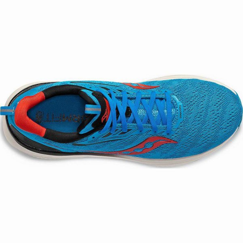 Men's Saucony Echelon 9 Running Shoes Blue | LINQCAJ-76