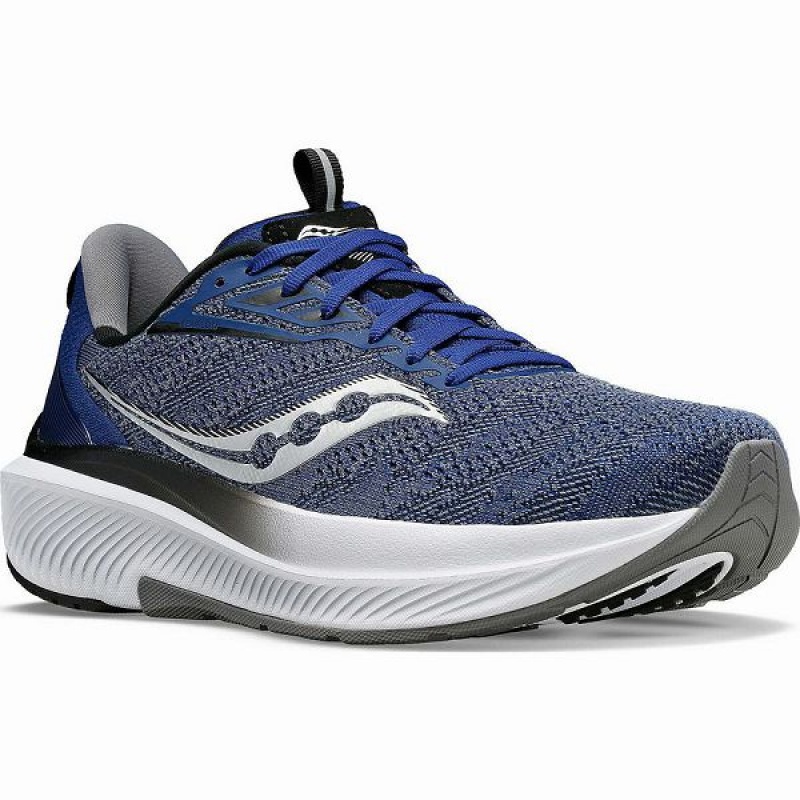 Men's Saucony Echelon 9 Running Shoes Indigo / Black | DHOZTYU-51