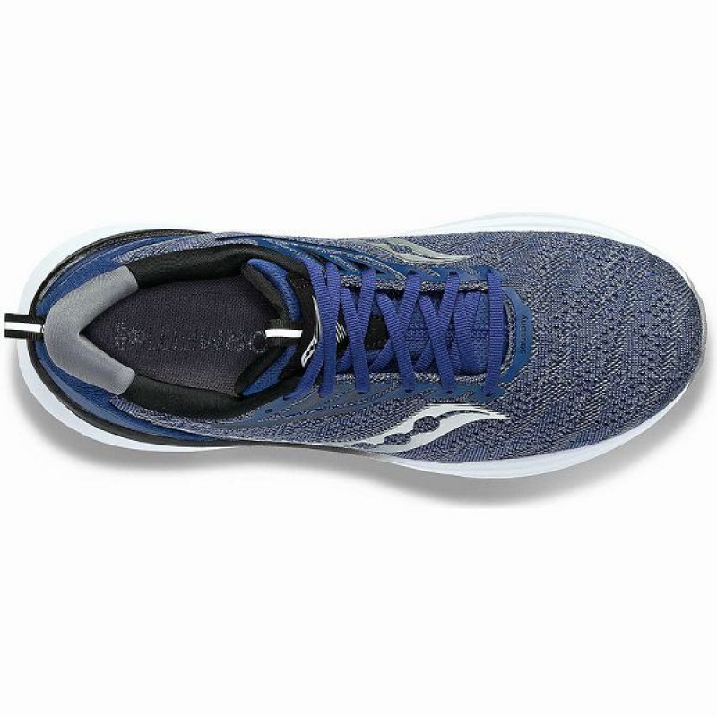 Men's Saucony Echelon 9 Wide Running Shoes Indigo / Black | ZDOJMHP-72