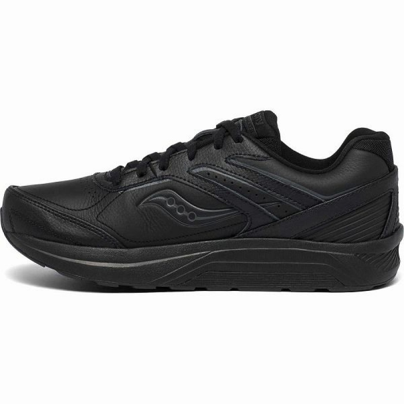 Men's Saucony Echelon Walker 3 Extra Wide Walking Shoes Black | YGVQRTF-45