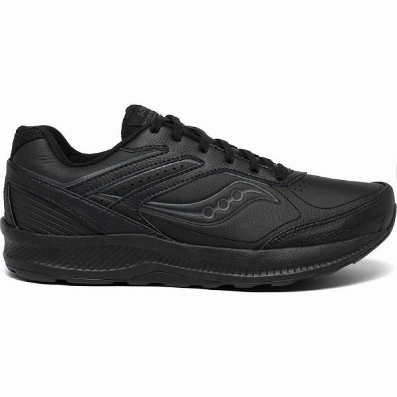 Men\'s Saucony Echelon Walker 3 Extra Wide Walking Shoes Black | YGVQRTF-45