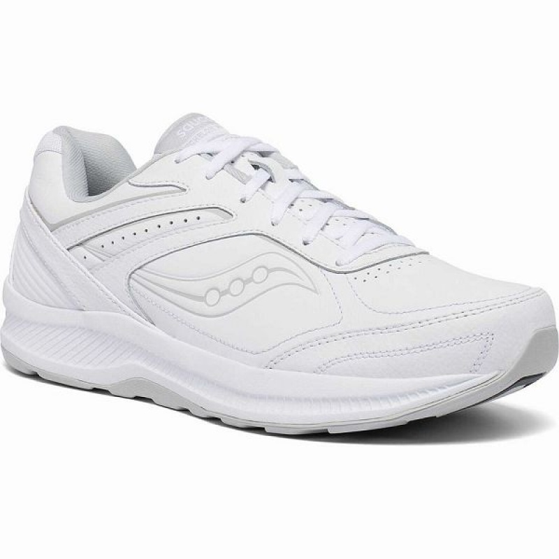 Men's Saucony Echelon Walker 3 Extra Wide Walking Shoes White | ACUTZYH-68