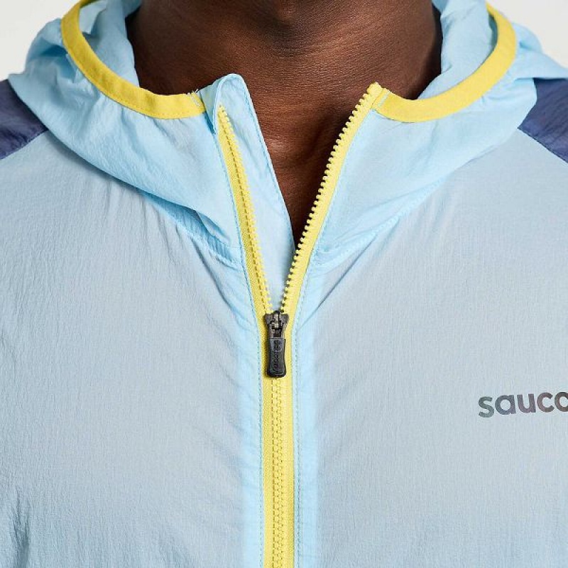 Men's Saucony Elevate Packaway Jackets Blue | XPZKGVL-70