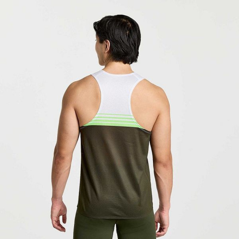 Men's Saucony Elite Singlet Tank Top Umbra | JBDMOXY-70