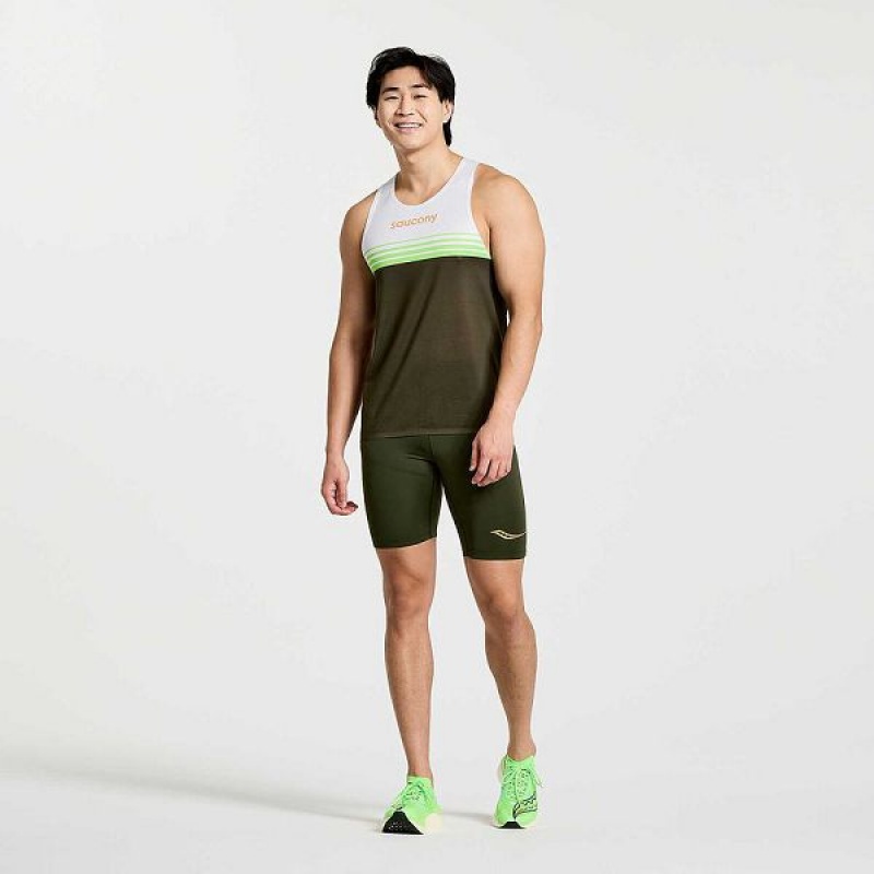 Men's Saucony Elite Singlet Tank Top Umbra | JBDMOXY-70