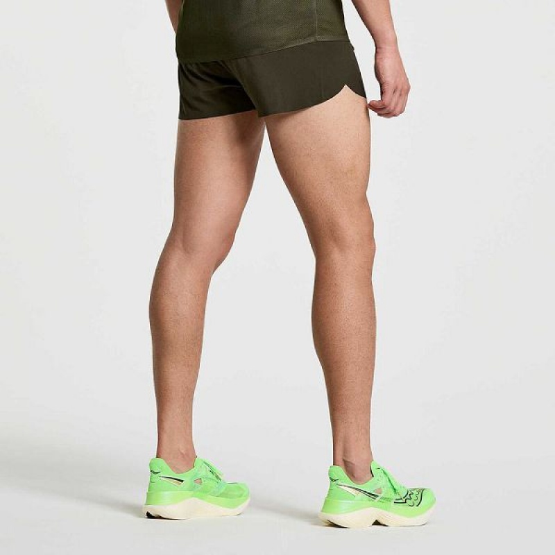 Men's Saucony Elite Split Shorts Umbra | BSCWKUR-57