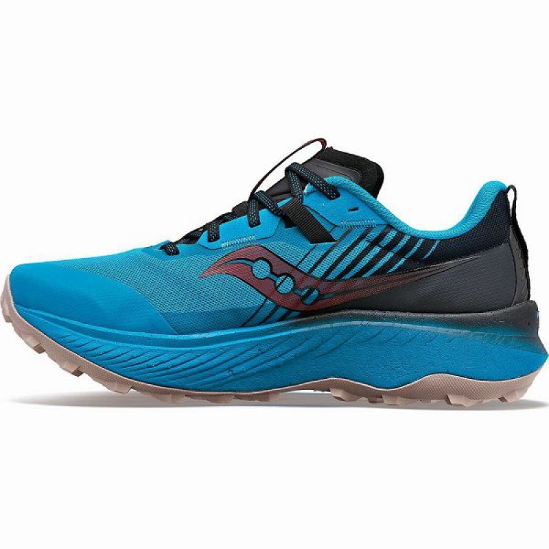 Men's Saucony Endorphin Edge Running Shoes Blue / Black | EJKPWIS-71