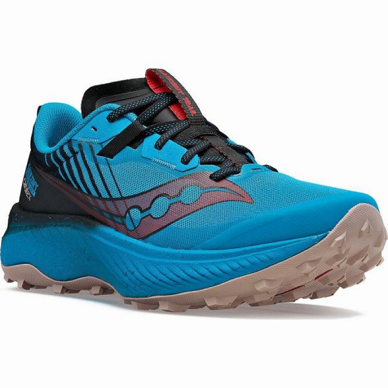 Men's Saucony Endorphin Edge Running Shoes Blue / Black | EJKPWIS-71