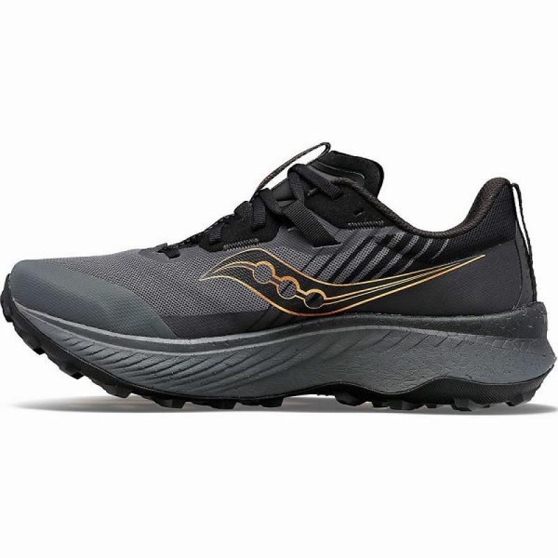 Men's Saucony Endorphin Edge Running Shoes Black | YQKLMNP-38