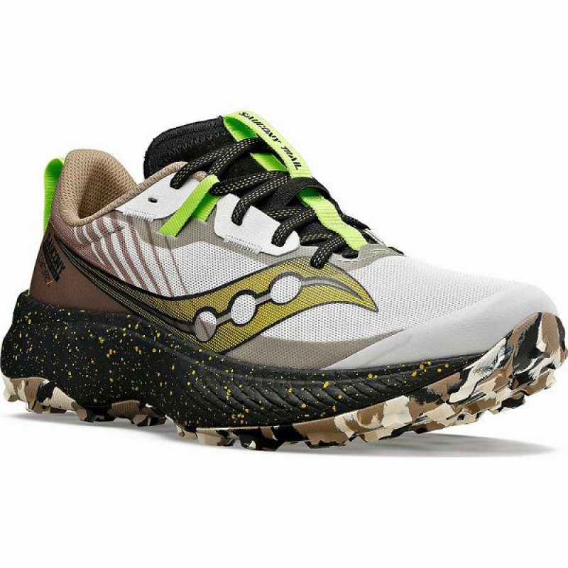 Men's Saucony Endorphin Edge Trail Running Shoes White / Black | UFMXLYN-02