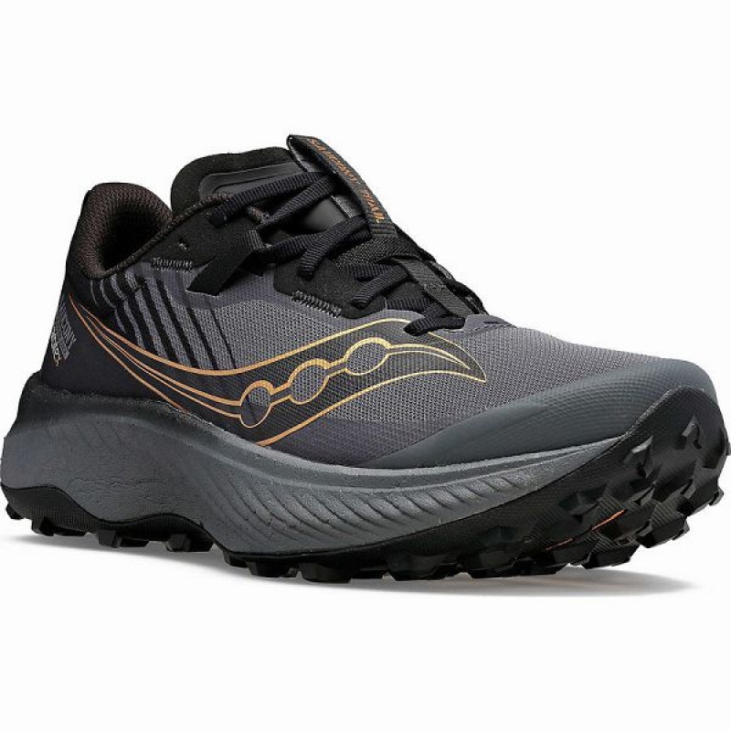 Men's Saucony Endorphin Edge Trail Running Shoes Black | FQTRBZE-10