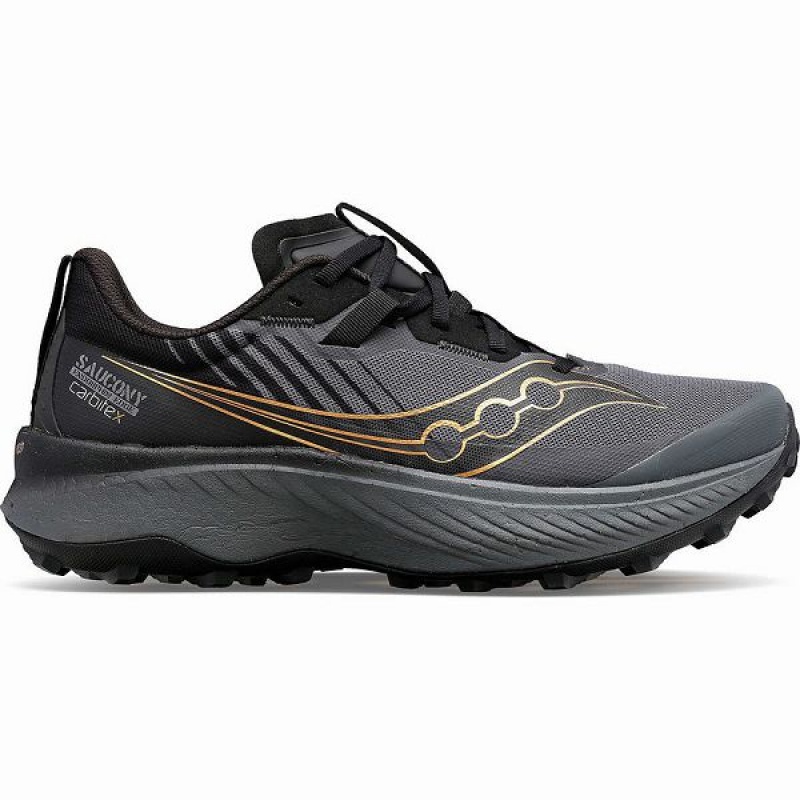 Men\'s Saucony Endorphin Edge Trail Running Shoes Black | FQTRBZE-10