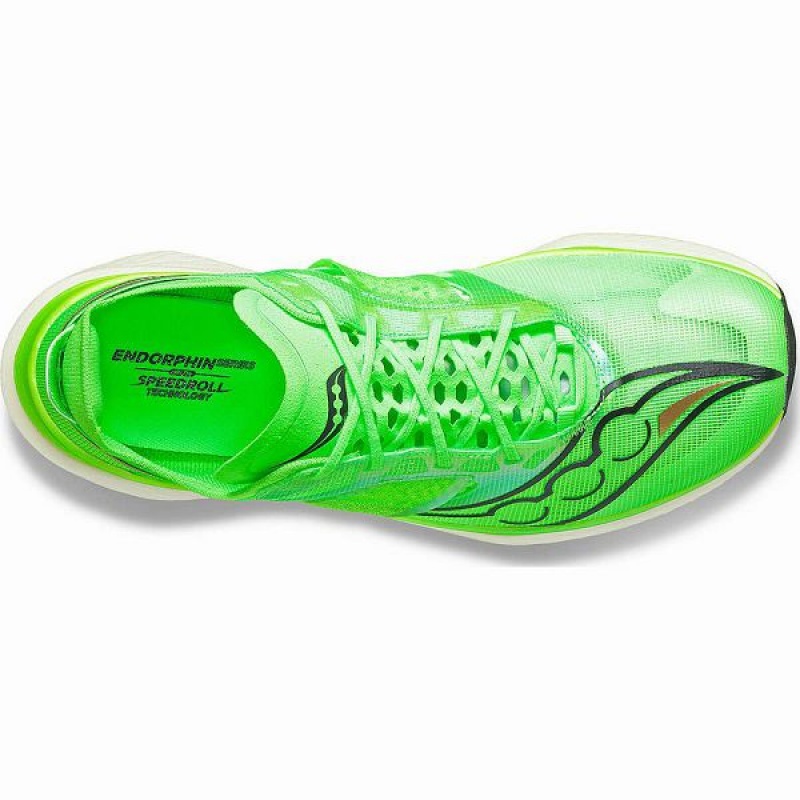 Men's Saucony Endorphin Elite Running Shoes Green | TBSZKUH-23