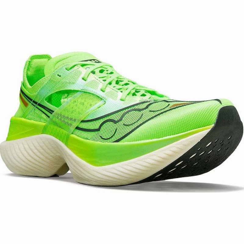 Men's Saucony Endorphin Elite Running Shoes Green | TBSZKUH-23