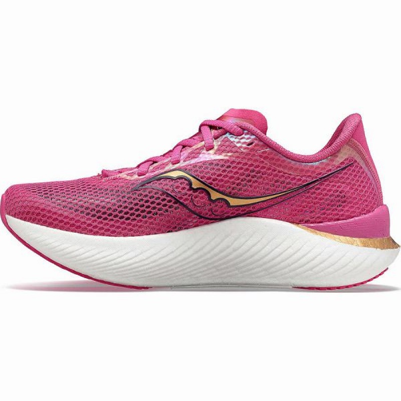 Men's Saucony Endorphin Pro 3 Running Shoes Pink / Navy | LTKZEBF-91