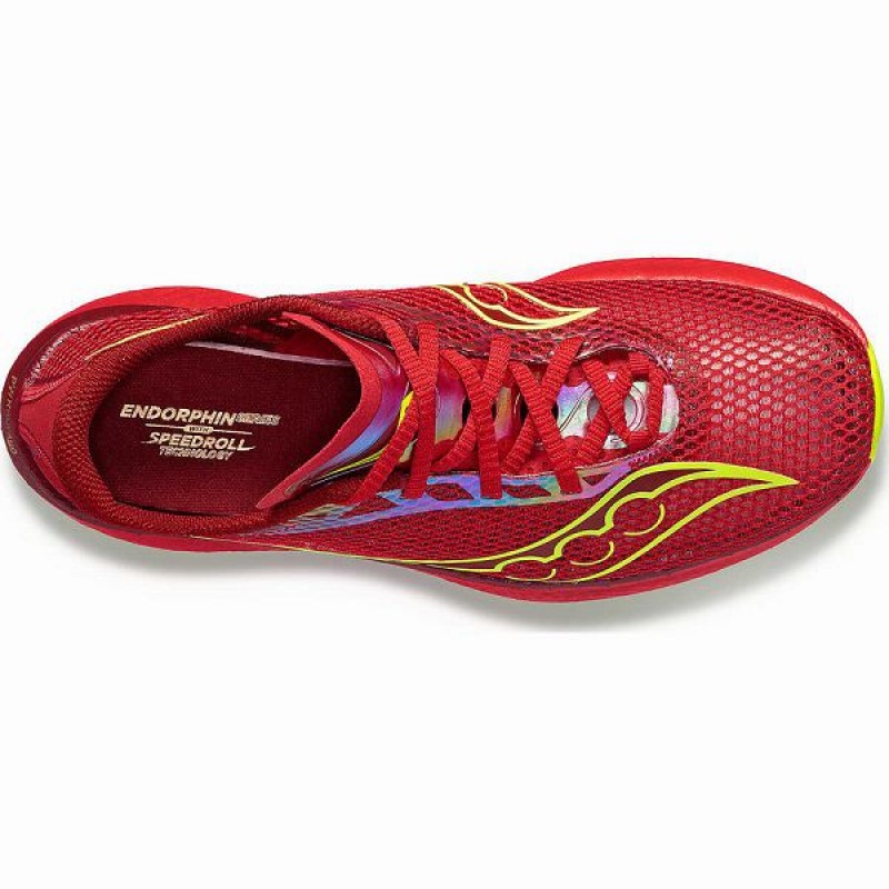 Men's Saucony Endorphin Pro 3 Running Shoes Red | SDJICBX-29