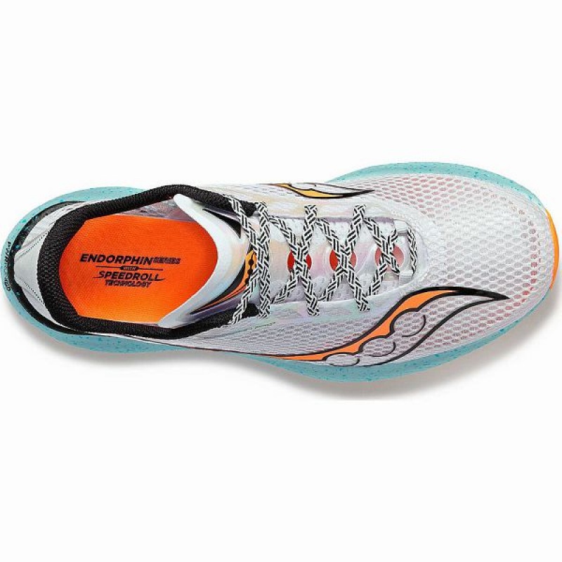 Men's Saucony Endorphin Pro 3 Running Shoes Grey / Orange | KISWNQD-61