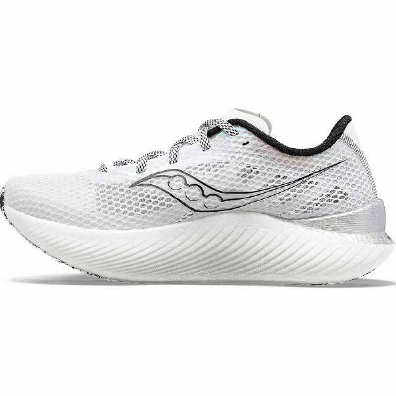 Men's Saucony Endorphin Pro 3 Running Shoes White / Black | WNZJKQX-15