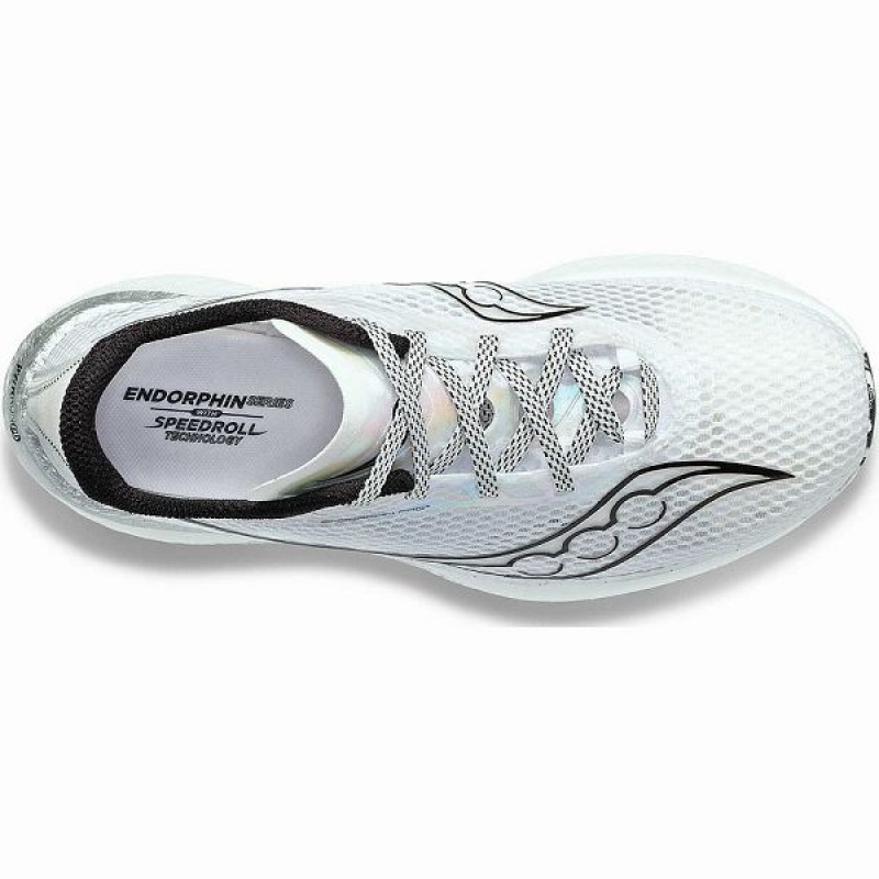 Men's Saucony Endorphin Pro 3 Running Shoes White / Black | WNZJKQX-15