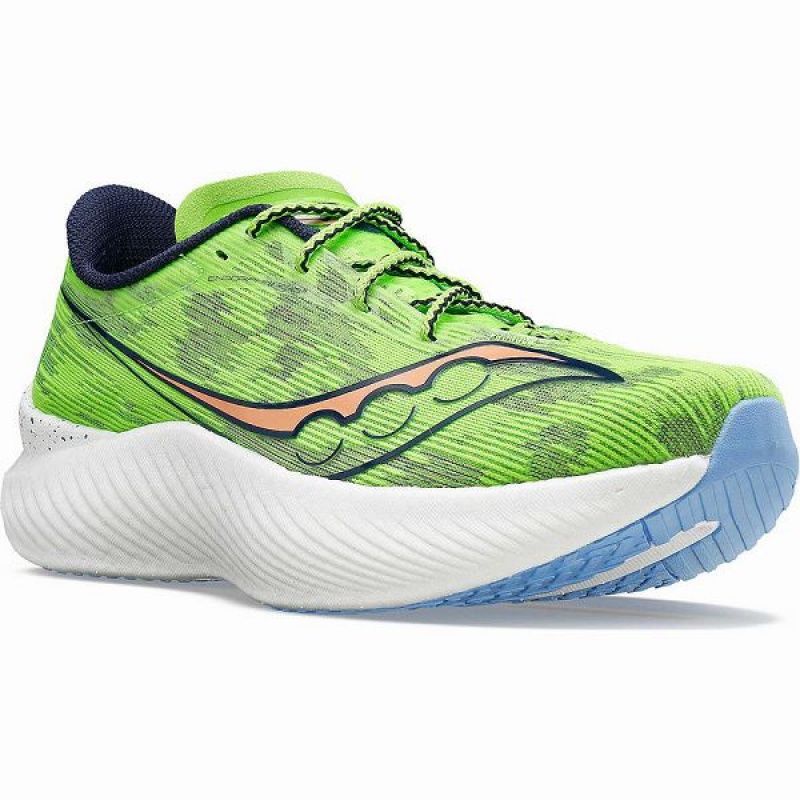 Men's Saucony Endorphin Pro 3 Running Shoes Green | CUNJYAT-79