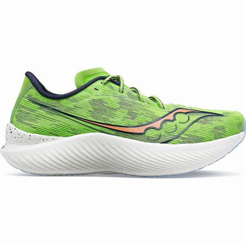 Men\'s Saucony Endorphin Pro 3 Running Shoes Green | CUNJYAT-79