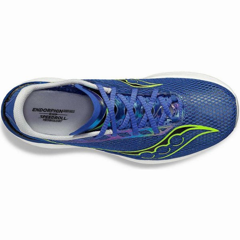 Men's Saucony Endorphin Pro 3 Running Shoes Blue / Green | ADKQOBT-04