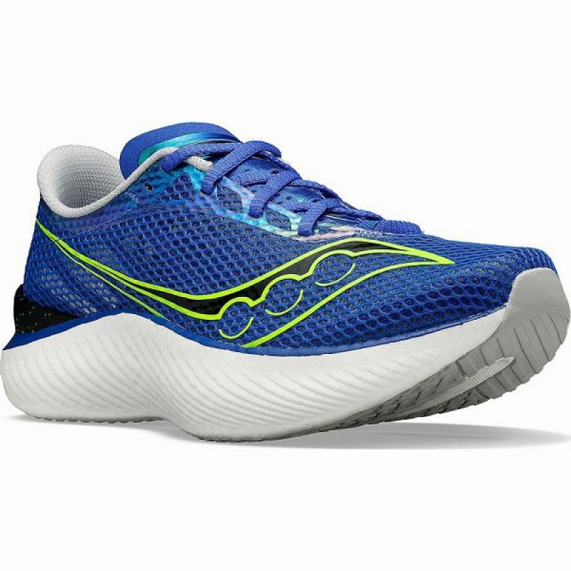 Men's Saucony Endorphin Pro 3 Running Shoes Blue / Green | ADKQOBT-04