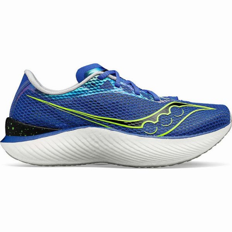 Men\'s Saucony Endorphin Pro 3 Running Shoes Blue / Green | ADKQOBT-04