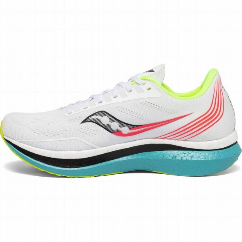 Men's Saucony Endorphin Pro Running Shoes White | SYHXLPA-48