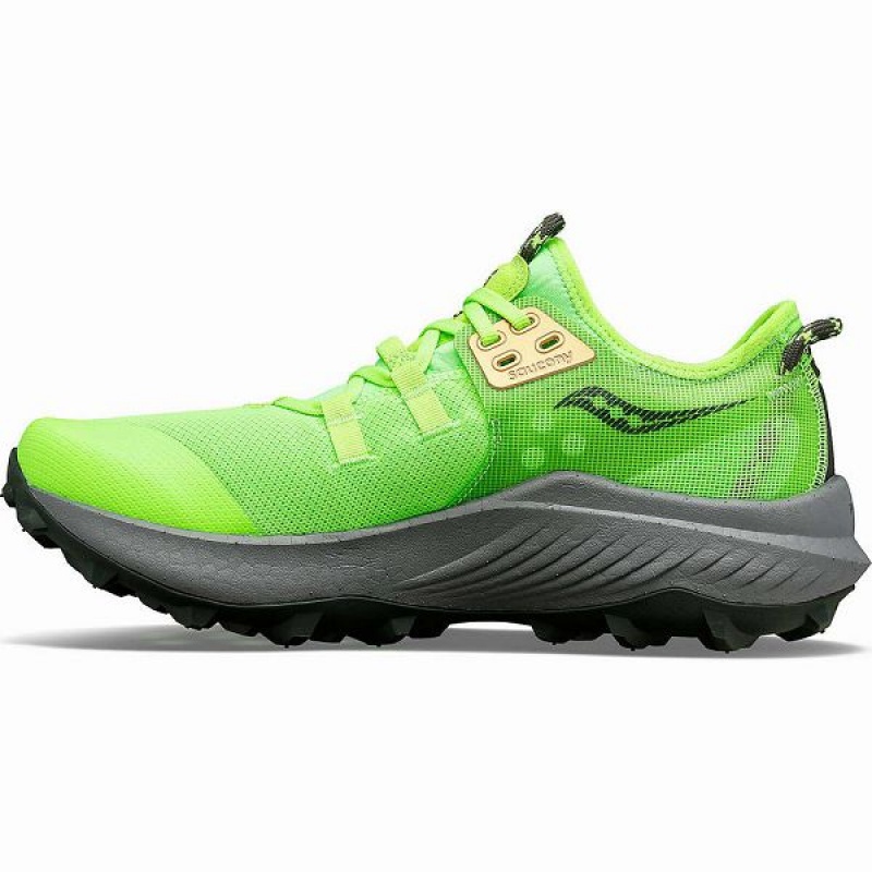 Men's Saucony Endorphin Rift Running Shoes Slime / Umbra | RUVMKBD-25