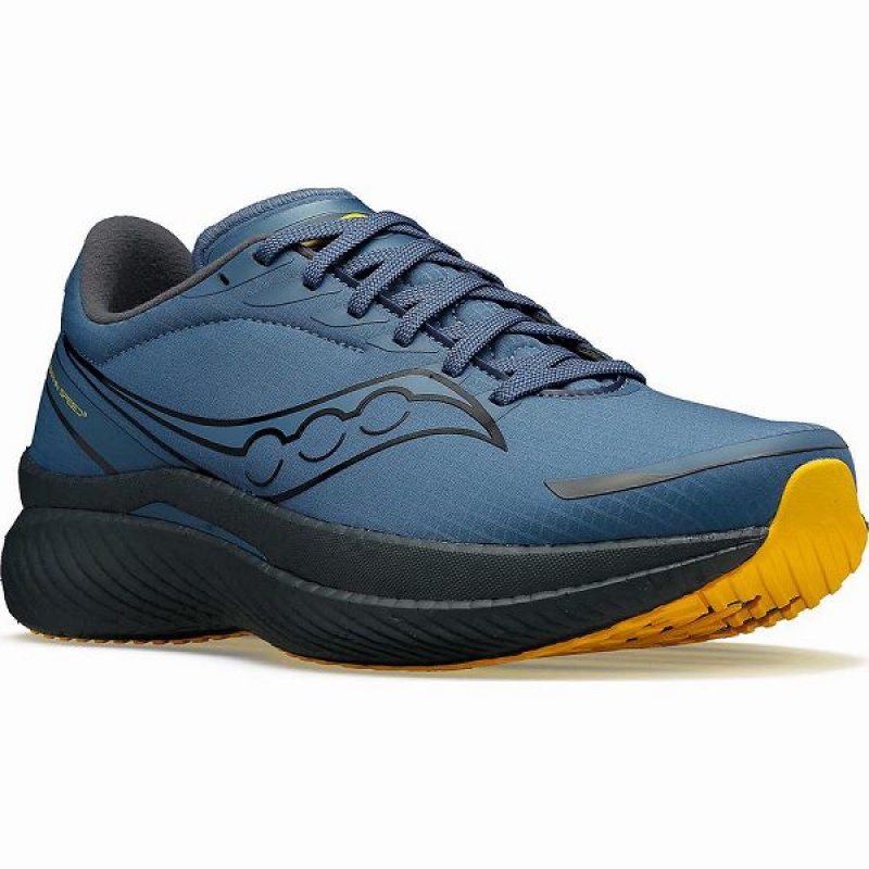 Men's Saucony Endorphin Speed 3 RUNSHIELD Running Shoes Blue | VUSBHYD-56