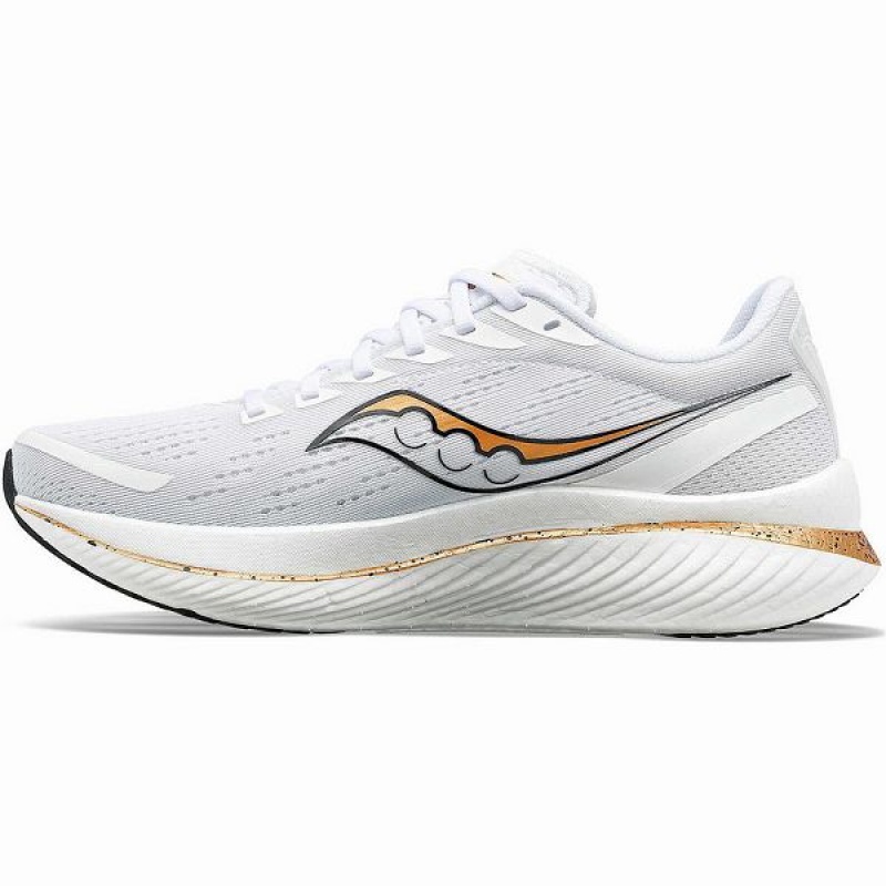 Men's Saucony Endorphin Speed 3 Running Shoes White / Gold | VBOMFRW-61