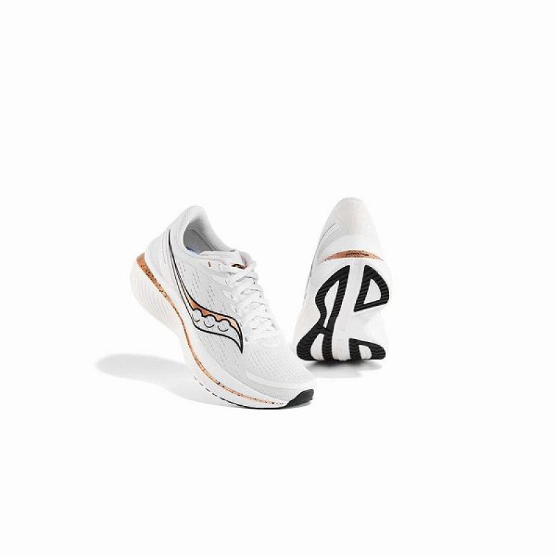 Men's Saucony Endorphin Speed 3 Running Shoes White / Gold | VBOMFRW-61