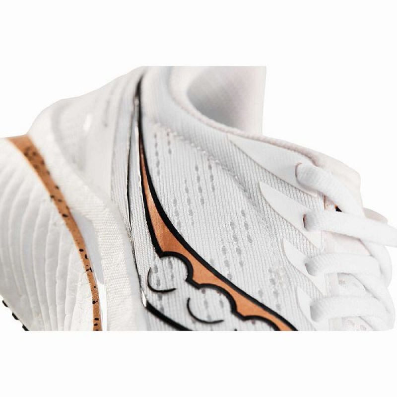 Men's Saucony Endorphin Speed 3 Running Shoes White / Gold | VBOMFRW-61