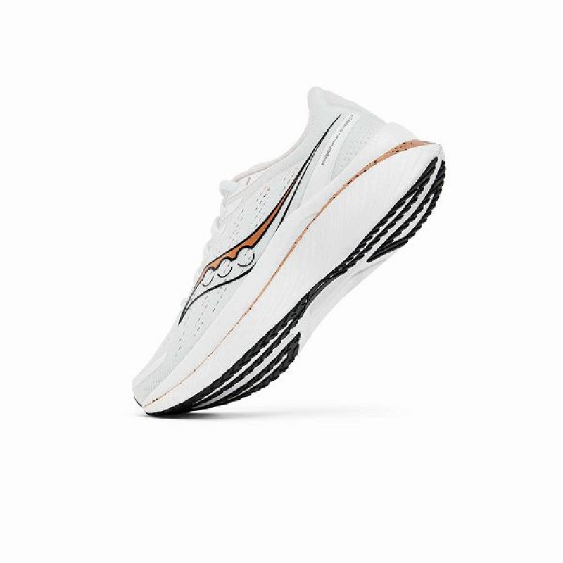 Men's Saucony Endorphin Speed 3 Running Shoes White / Gold | VBOMFRW-61