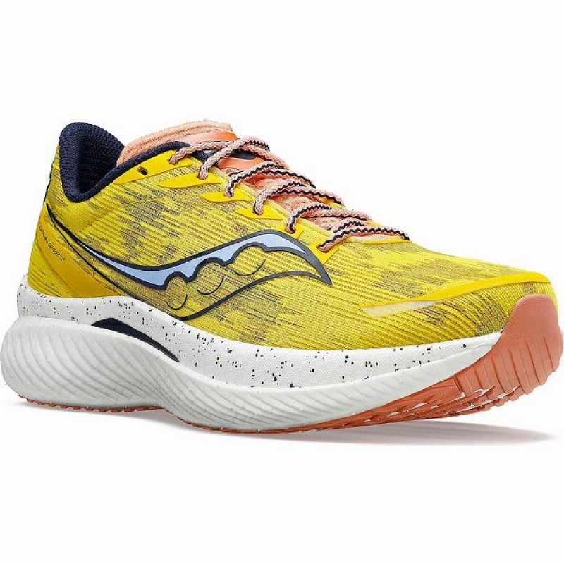 Men's Saucony Endorphin Speed 3 Running Shoes Yellow | GKADEMF-62