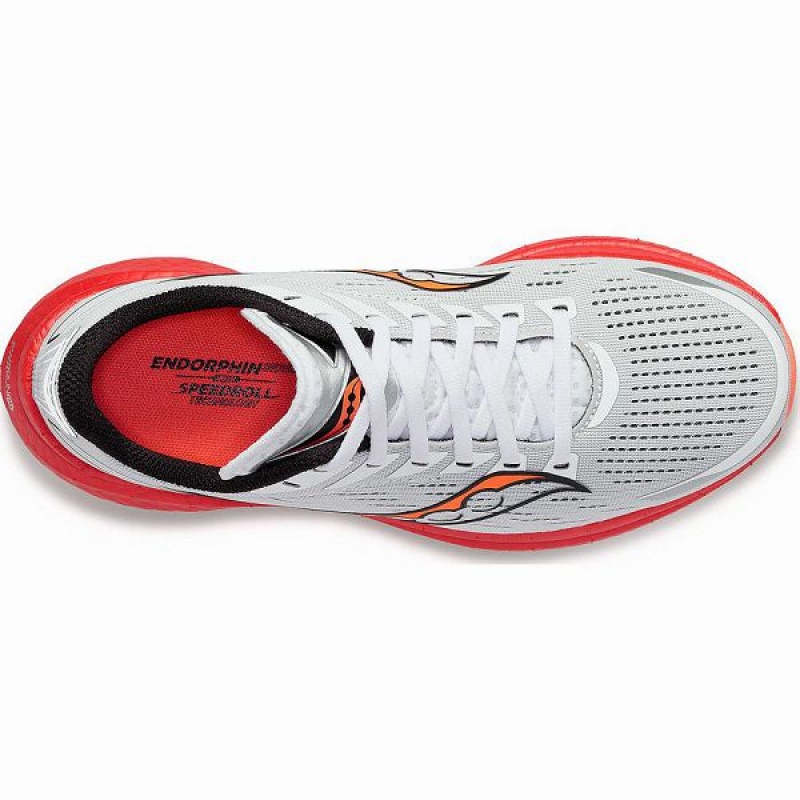 Men's Saucony Endorphin Speed 3 Running Shoes White / Black / Red | EMVXORU-37