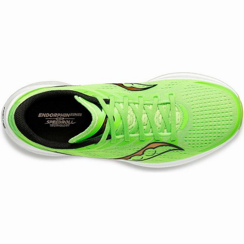 Men's Saucony Endorphin Speed 3 Running Shoes Green / Gold | UMSGIWJ-36